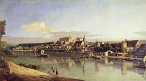 皮尔纳看法从易北河的右岸，c.1753 作者 贝尔纳多·贝洛托（Canaletto）
